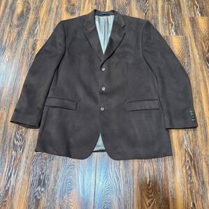 Ralph Ralph Lauren 46L Sport Coat Mens Brown Faux Suede 3-Button Blazer Canada